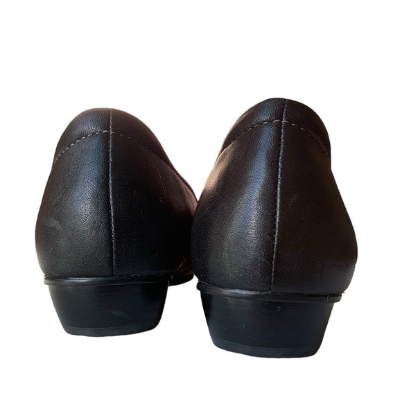 Black Leather Slip On Shoes - Picture 8 of 14